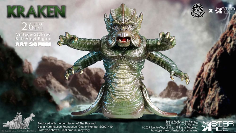 Ray Harryhausens Soft Vinyl Statue The Kraken Vintage Style 25 cm     