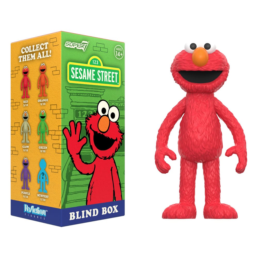 Sesamstraße ReAction Actionfiguren 10 cm Wave 04 Elmo Blind Box Display (12)    