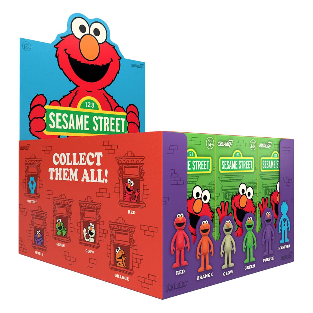 Sesamstraße ReAction Actionfiguren 10 cm Wave 04 Elmo Blind Box Display (12)    