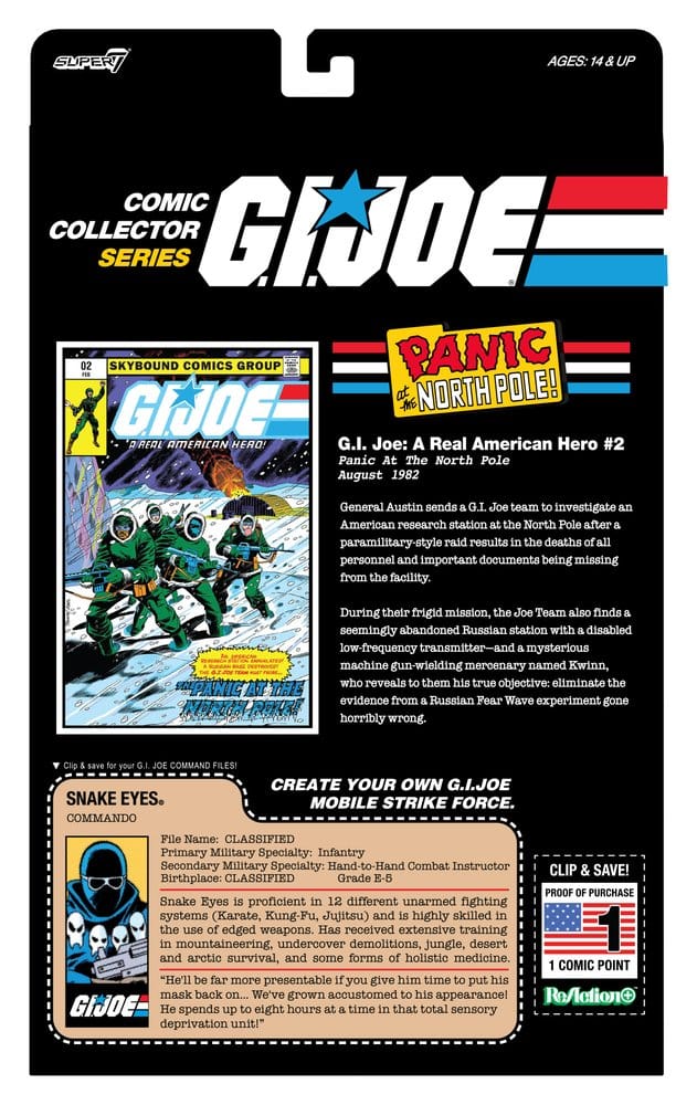 G.I. Joe ReAction+ Actionfigur Snake Eyes (Skybound Comic Box Series, Issue #2)