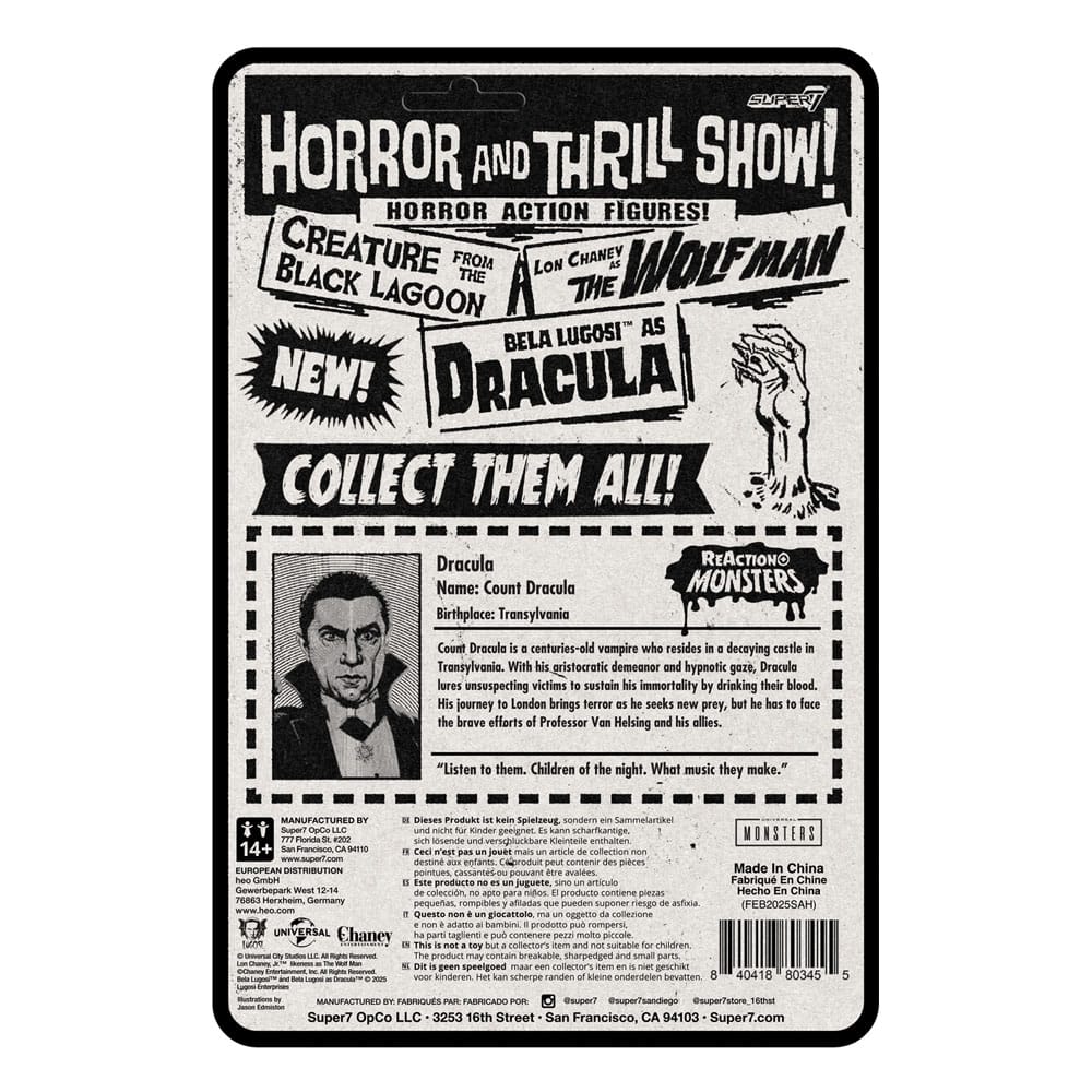 Universal Monsters ReAction+ Actionfigur Wave 1 Dracula 10 cm    