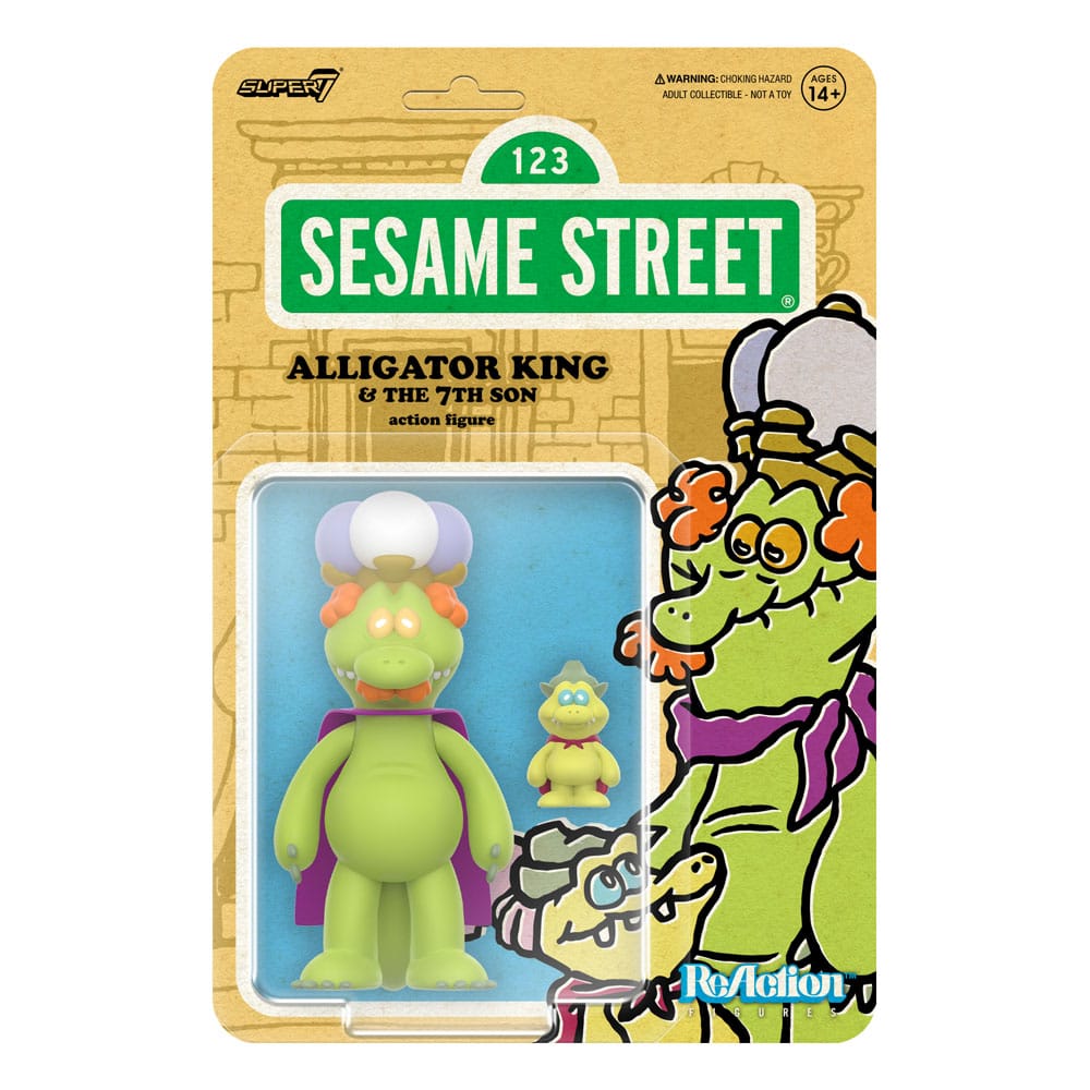 Sesamstraße ReAction Actionfigur Wave 04 Alligator King & 7th Son 10 cm   