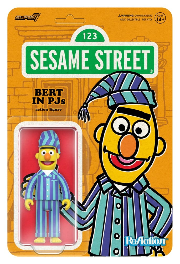 Sesamstraße ReAction Actionfigur Wave 06 Bert (PJ) 10 cm      