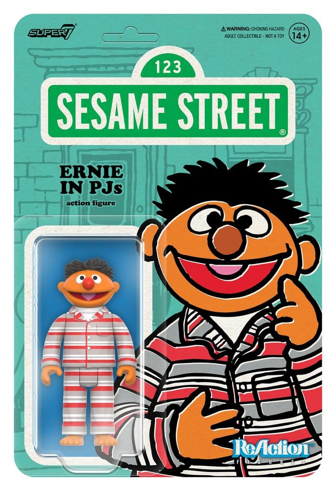 Sesamstraße ReAction Actionfigur Wave 06 Ernie (PJs) 10 cm       