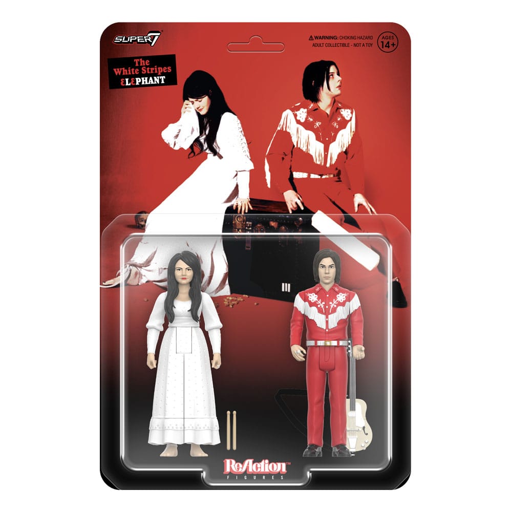 The White Stripes ReAction Actionfiguren 2er-Pack Wave 02 The White Stripes (Elephant) 10 cm  