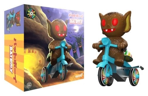 Super7 Super Cycles Fahrzeug Bat Boy (Brown w/ Blue Trike)