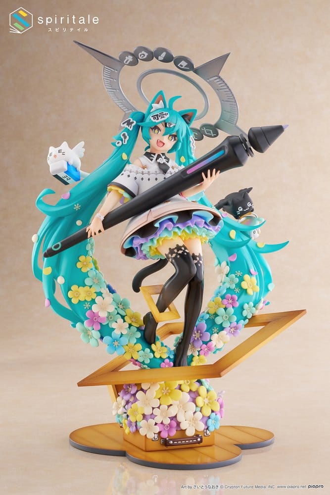 Hatsune Miku x Naoki Saito PVC Statue 1/7 My Figure Making! The Painter Ver. 34 cm    