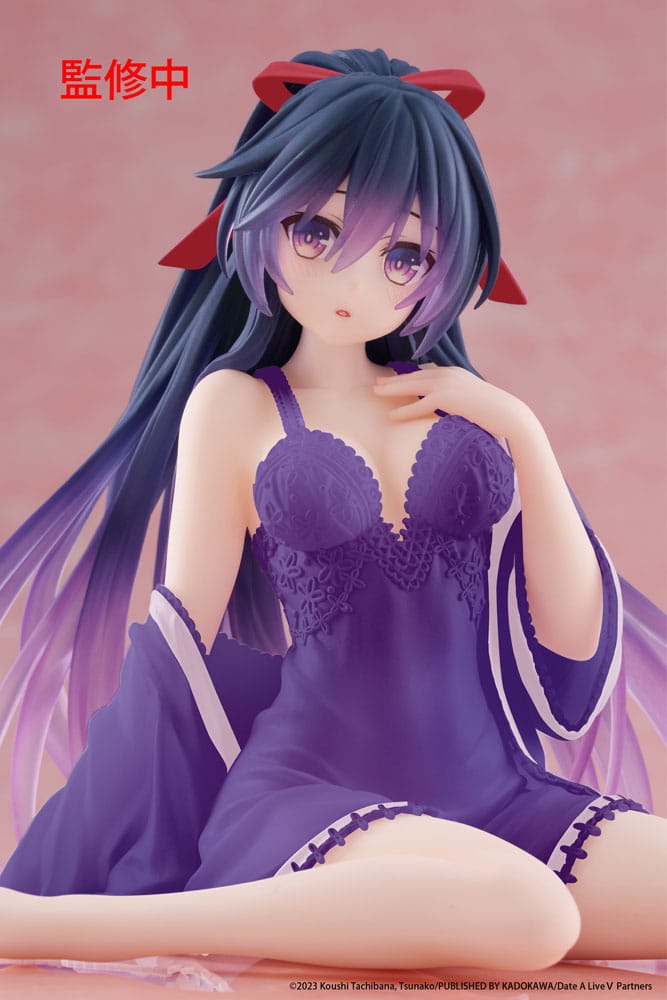 Date A Live V PVC Statue Desktop Cute Figure Tohka Yatogami Nightwear Ver. Renewal 13 cm       