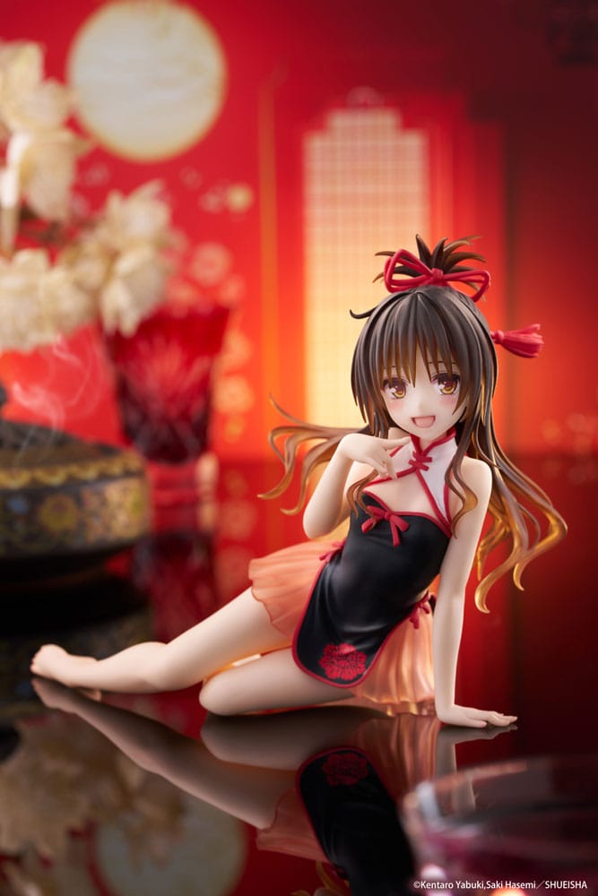 To Love-Ru Darkness PVC Statue Desktop Cute Figure Mikan Yuki Chinese Dress Ver. 13 cm      