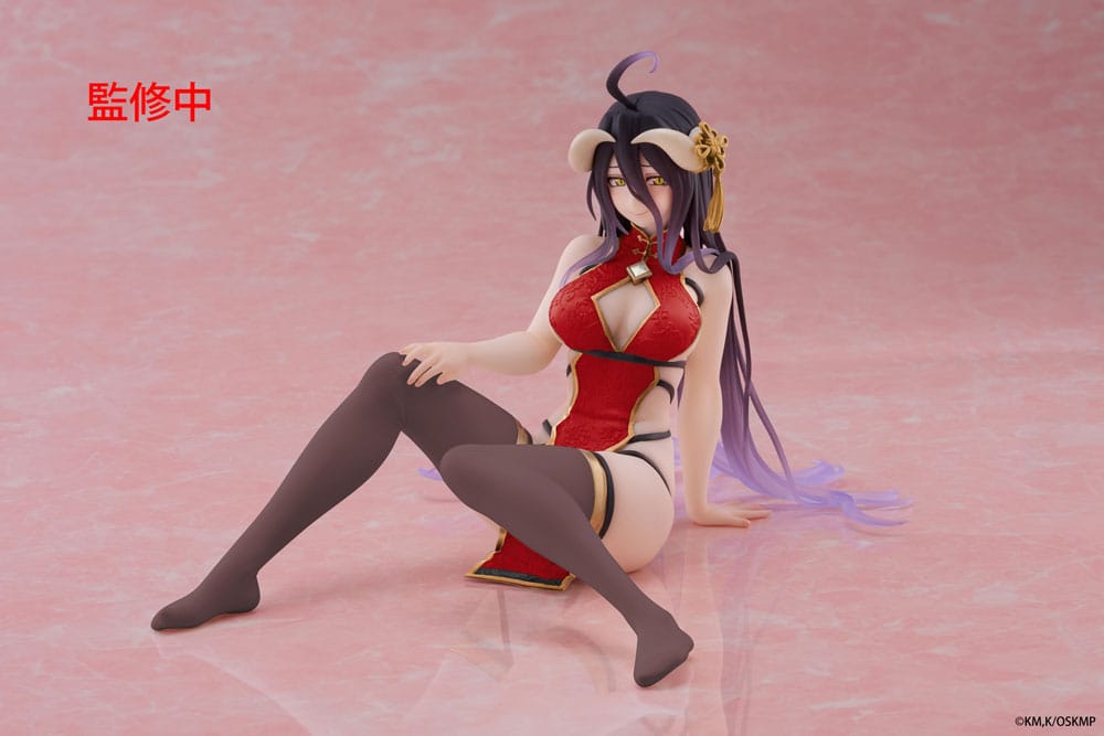 Overlord PVC Statue Desktop Cute Figure Albedo Chinese Dress Ver. Renewal 13 cm    