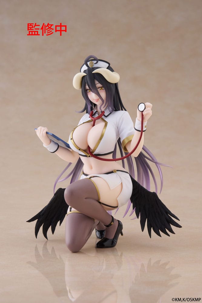 Overlord PVC Statue Desktop Cute Figure Albedo Nurse Ver. Renewal 13 cm      