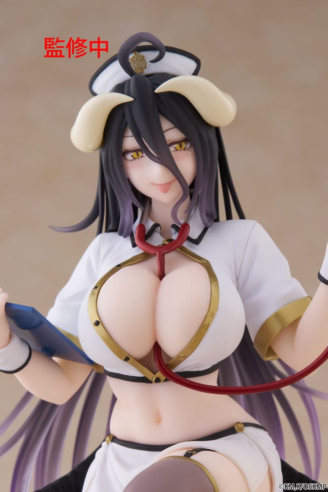 Overlord PVC Statue Desktop Cute Figure Albedo Nurse Ver. Renewal 13 cm      