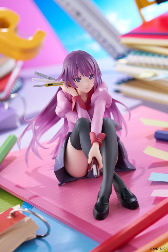 Monogatari PVC Statue Desktop Cute Figure Hitagi Senjougahara 13 cm  