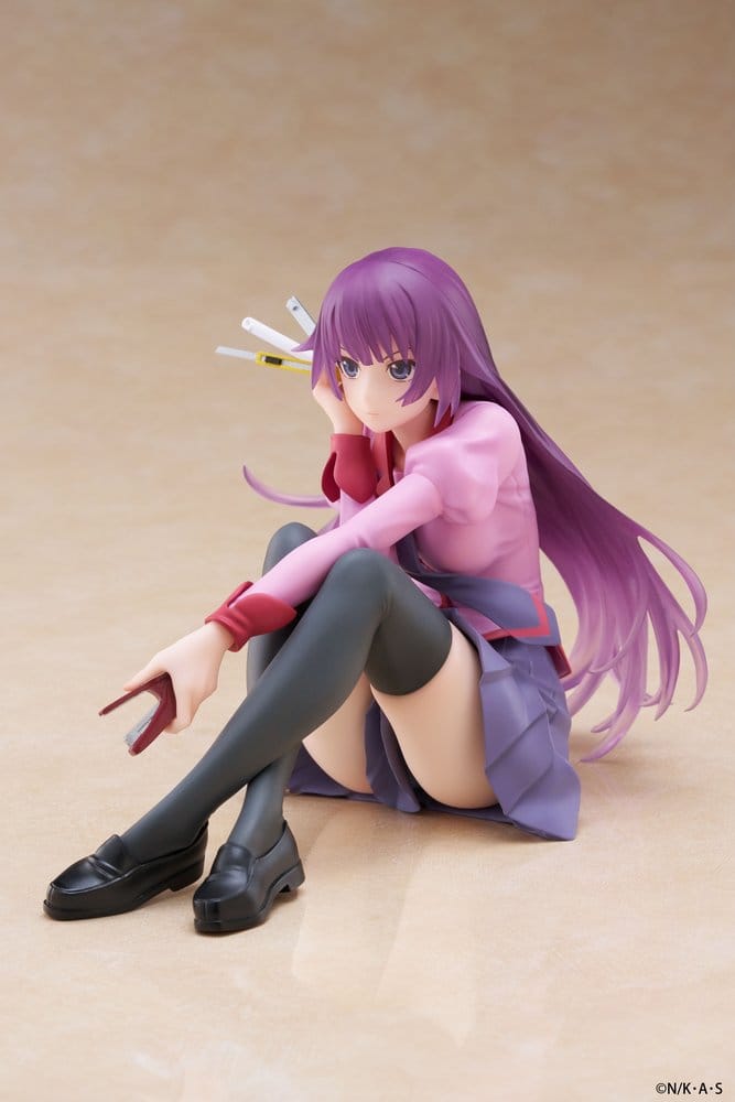 Monogatari PVC Statue Desktop Cute Figure Hitagi Senjougahara 13 cm  
