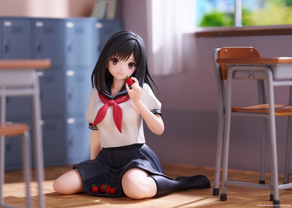 Strawberry 100% Desktop Cute PVC Figur Aya Tojo (School uniform Ver.) 13 cm