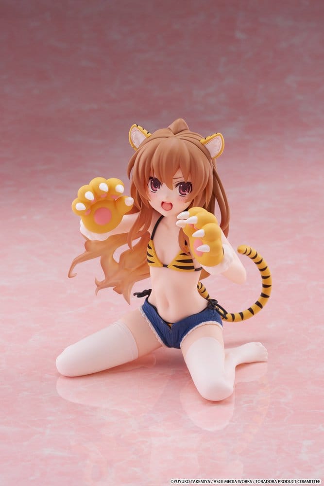 Toradora! Desktop Cute PVC Figur Taiga Aisaka (Tiger Costume Swimwear Ver.) 13 cm