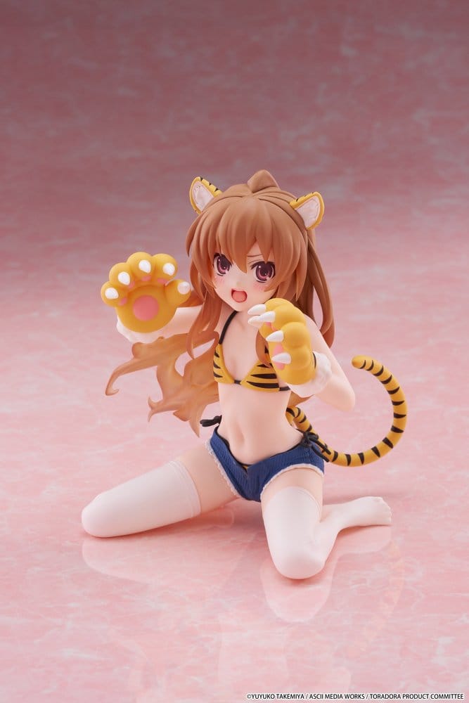 Toradora! Desktop Cute PVC Figur Taiga Aisaka (Tiger Costume Swimwear Ver.) 13 cm