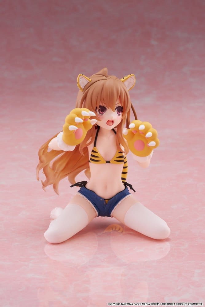 Toradora! Desktop Cute PVC Figur Taiga Aisaka (Tiger Costume Swimwear Ver.) 13 cm