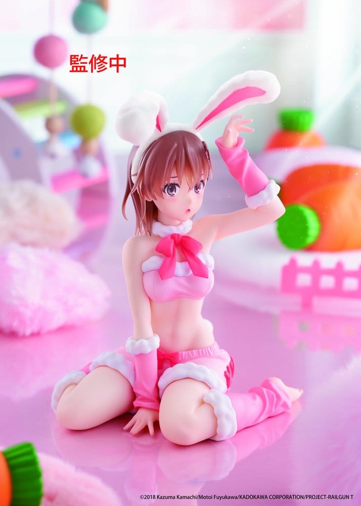 A Certain Scientific Railgun Moflock PVC Figur Mikoto Misaka (Fluffy Bunny Ver.) 13 cm
