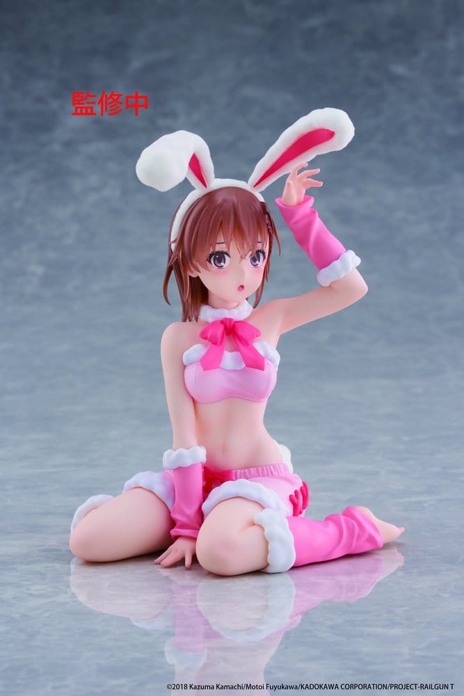 A Certain Scientific Railgun Moflock PVC Figur Mikoto Misaka (Fluffy Bunny Ver.) 13 cm