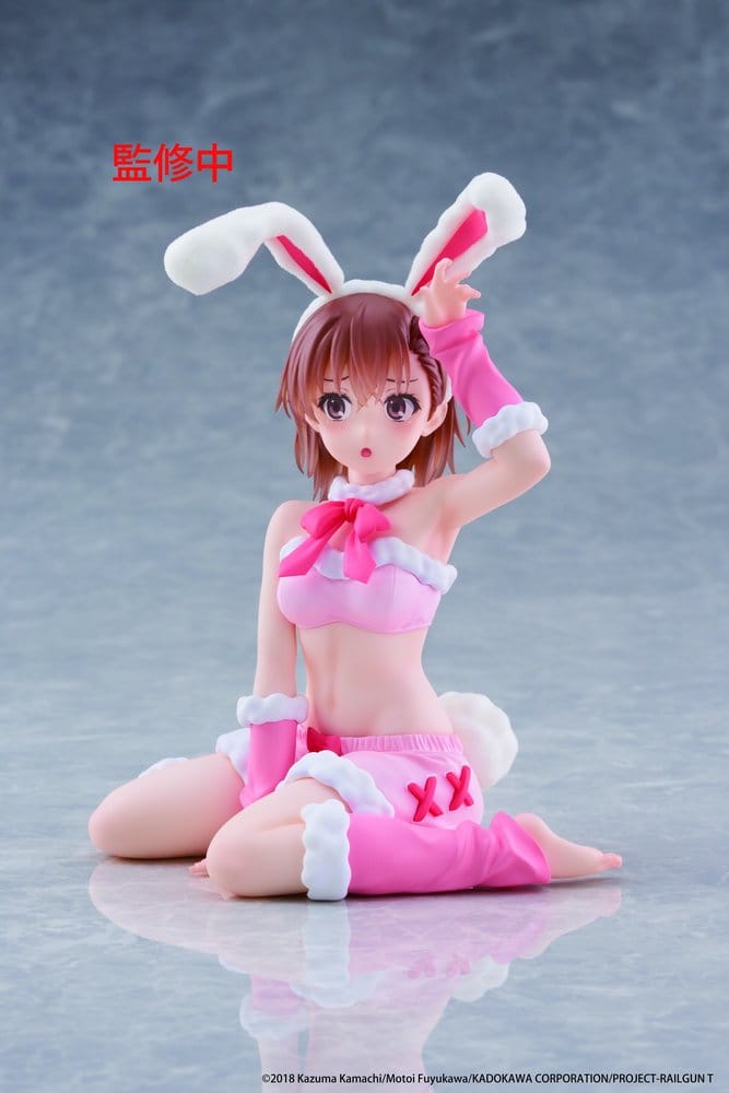 A Certain Scientific Railgun Moflock PVC Figur Mikoto Misaka (Fluffy Bunny Ver.) 13 cm