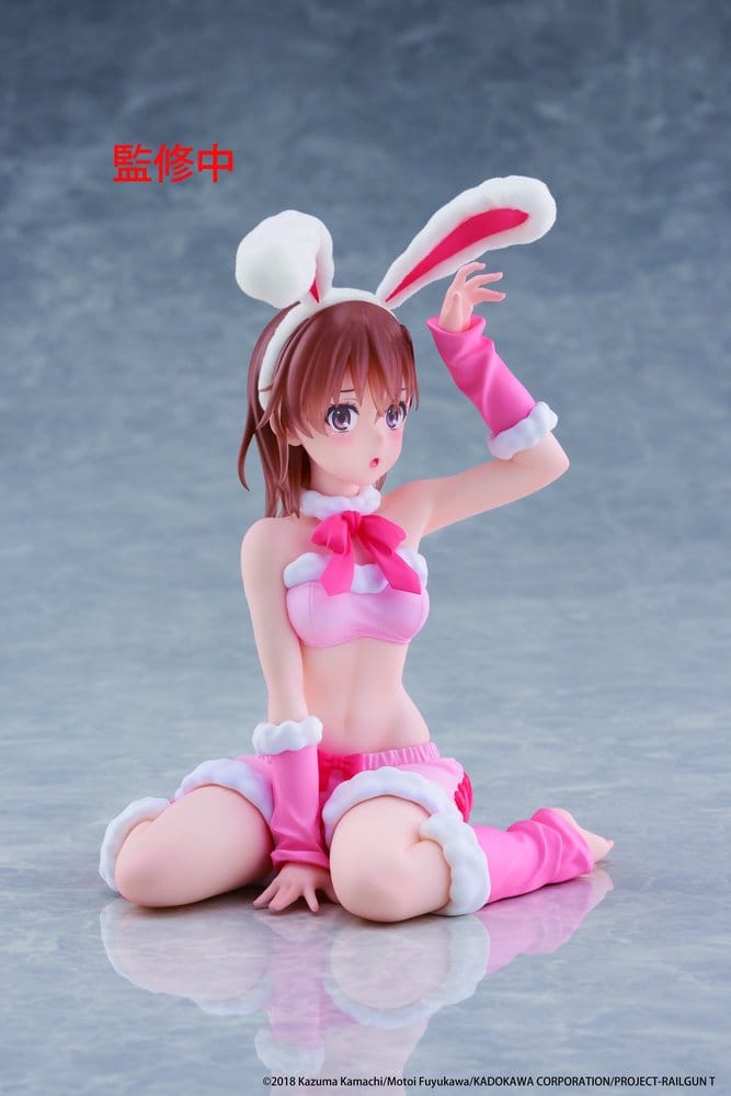 A Certain Scientific Railgun Moflock PVC Figur Mikoto Misaka (Fluffy Bunny Ver.) 13 cm