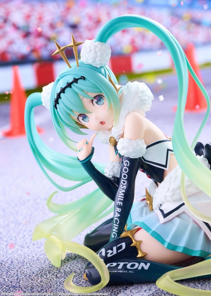 Hatsune Miku Taito Kuji PVC Figur Racing Miku 2018 Ver. Round 8 13 cm
