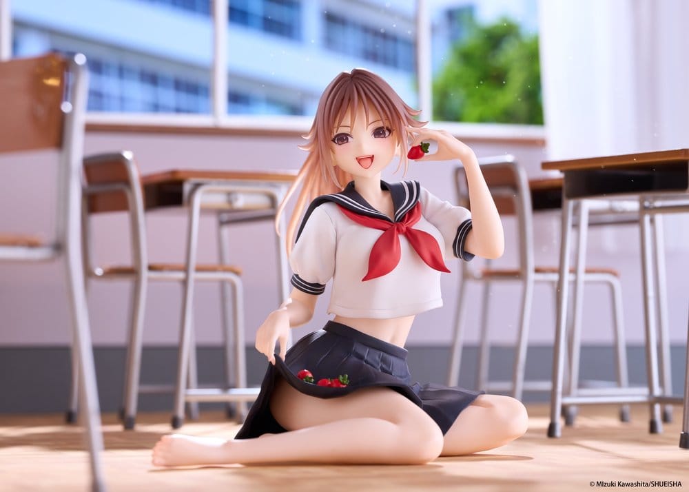 Strawberry 100% Desktop Cute PVC Figur Satsuki Kitaoji (School uniform Ver.) 18 cm