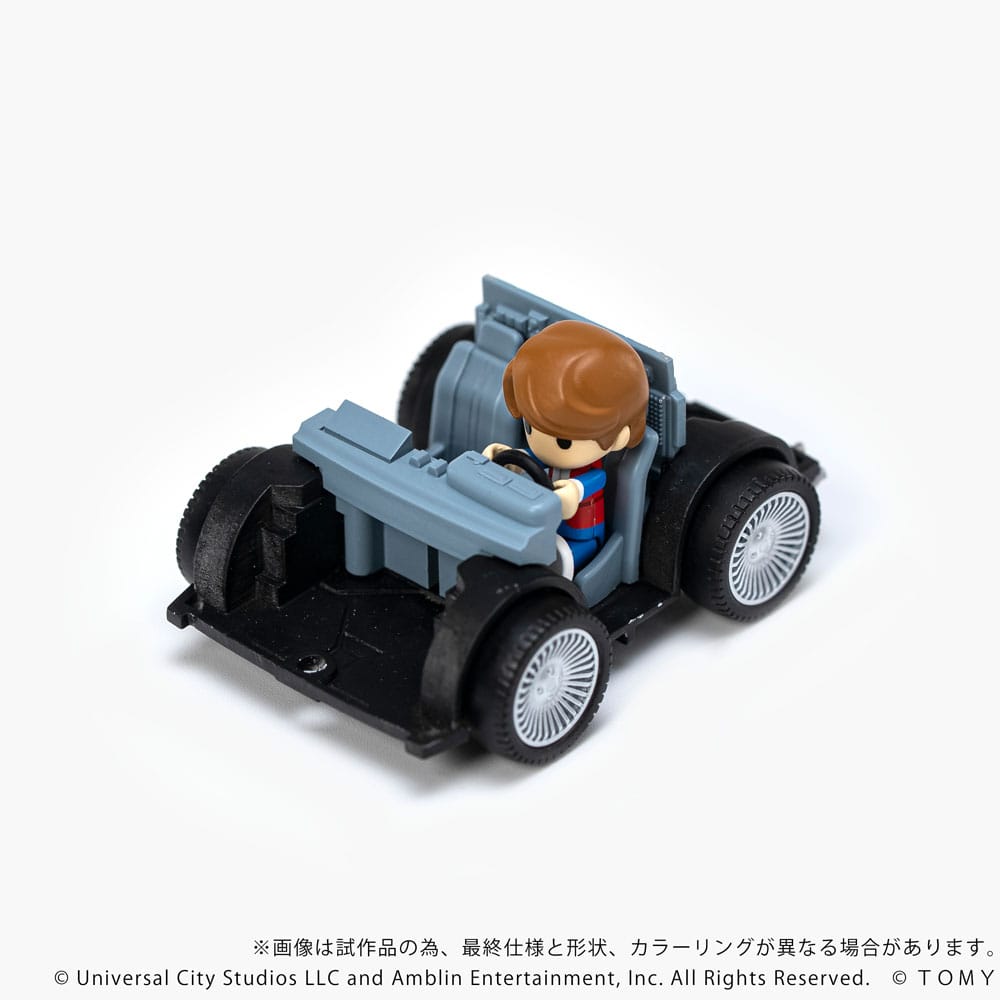 Zurück in die Zukunft Q-Village Fahrzeug mit Minifiguren Time Machine 9 cm