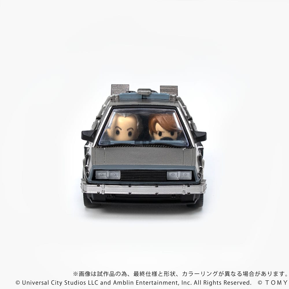 Zurück in die Zukunft Q-Village Fahrzeug mit Minifiguren Time Machine 9 cm