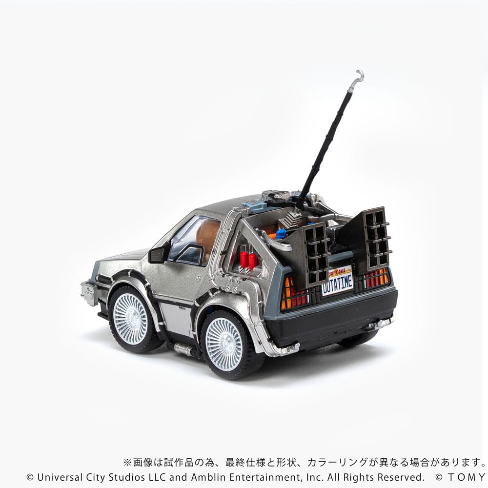 Zurück in die Zukunft Q-Village Fahrzeug mit Minifiguren Time Machine 9 cm