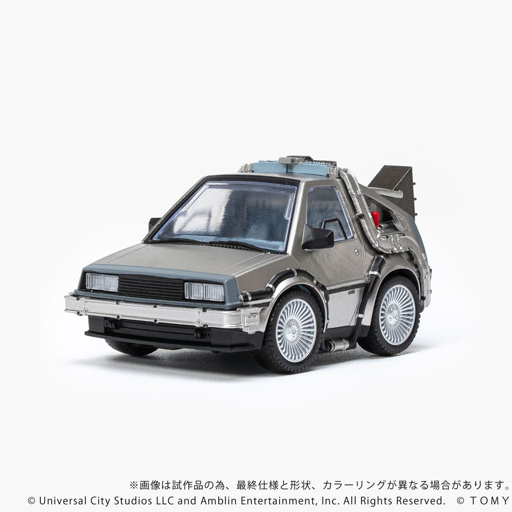 Zurück in die Zukunft Q-Village Fahrzeug mit Minifiguren Time Machine 9 cm