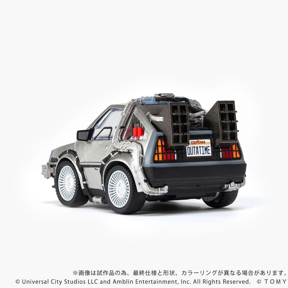 Zurück in die Zukunft Q-Village Fahrzeug mit Minifiguren Time Machine 9 cm
