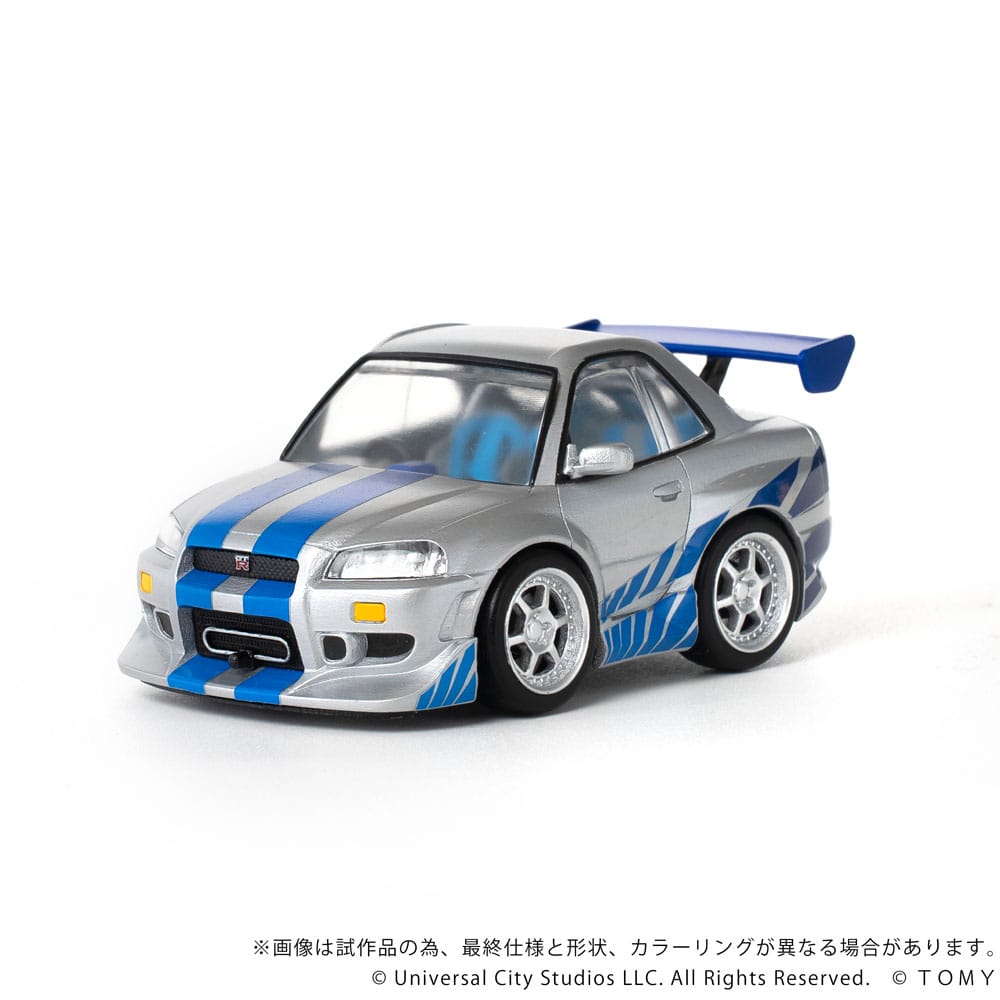 Fast & Furious Q-Village Fahrzeug mit Minifigur Nissan Skyline GT-R (R34) 9 cm
