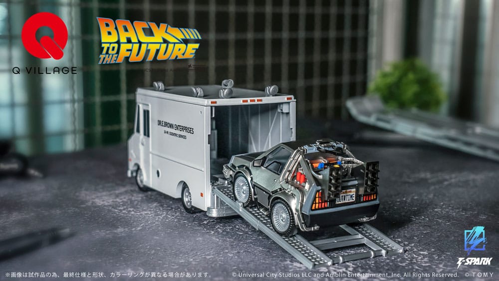 Zurück in die Zukunft Q-Village Fahrzeuge mit Minifiguren Time Machine Deluxe Set 9 cm