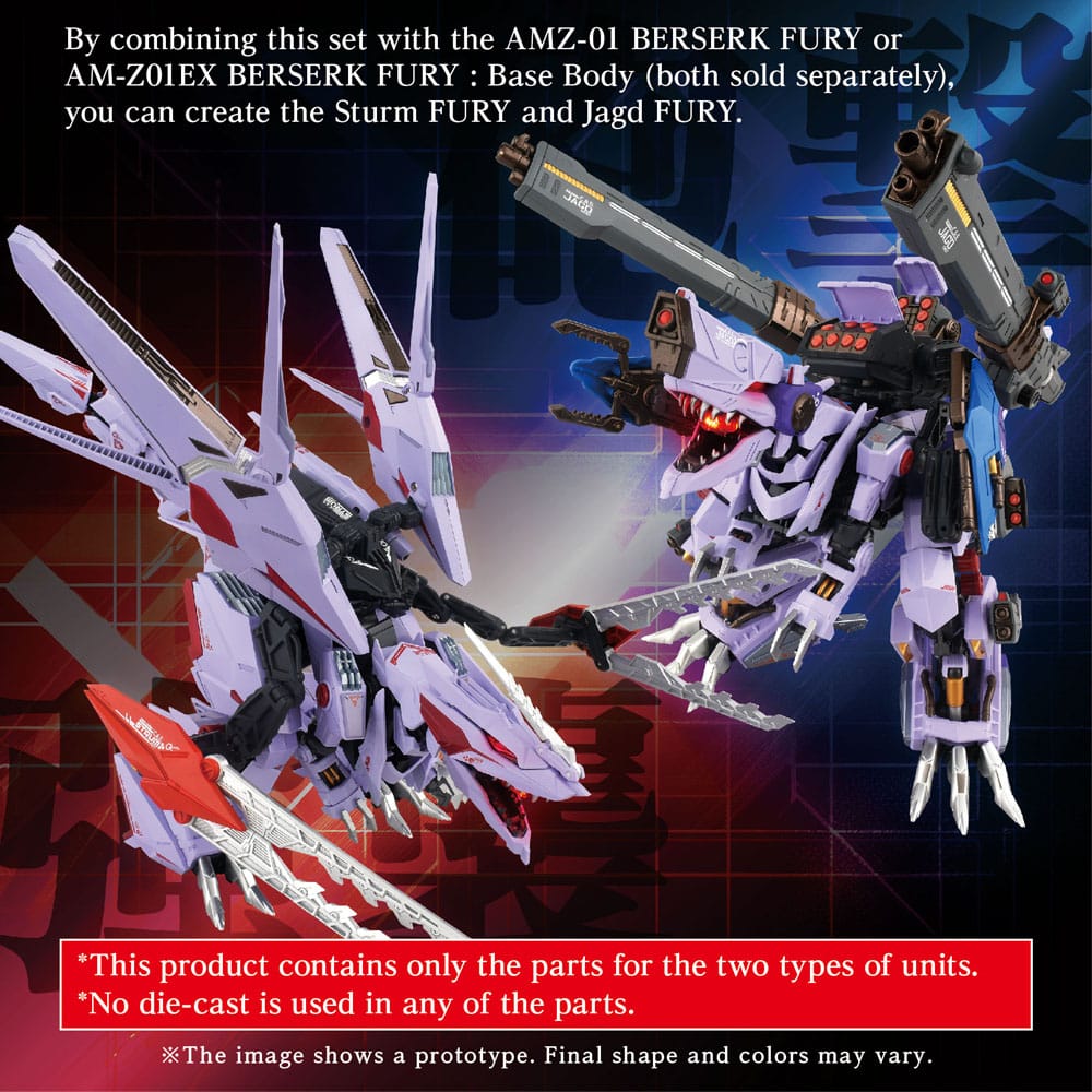 Zoids Model Kit Zubehör-Set AM-Z01CP Berserk Fury Sturm & Jagd Unit 