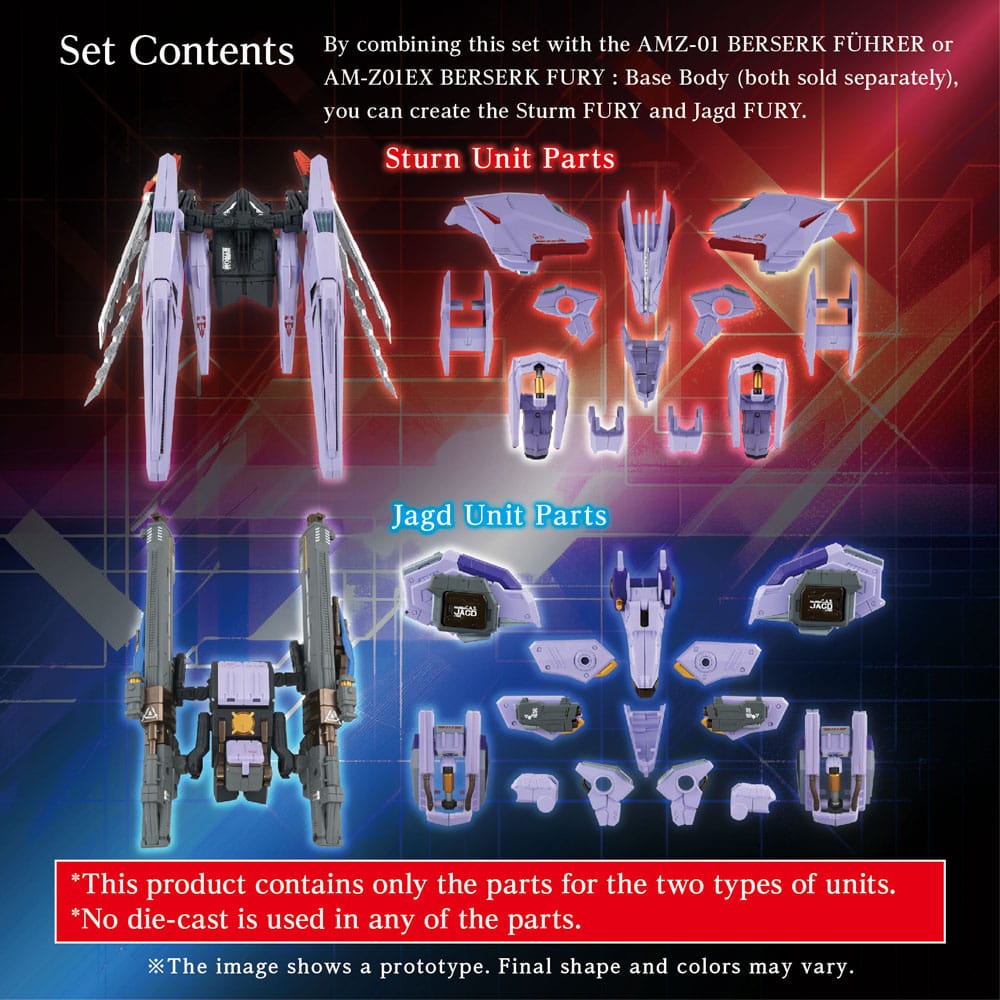 Zoids Model Kit Zubehör-Set AM-Z01CP Berserk Fury Sturm & Jagd Unit 