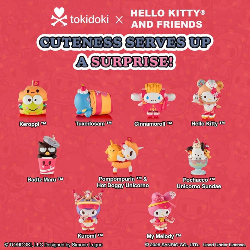 Hello Kitty & Friends Blind Box Figuren Sortiment Fast Food 7 cm (8)
