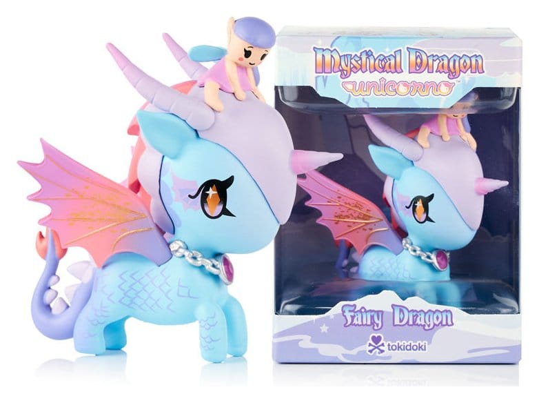 Unicorno Window Box Figur Mystical Dragon Line Fairy Dragon 8 cm