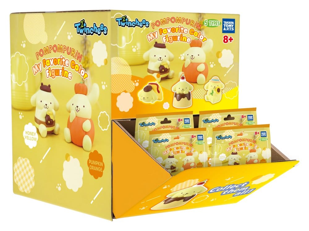 Sanrio Twinchees Minifiguren Pompompurin My Fav Color 5 cm Blind Pack Display (24)        