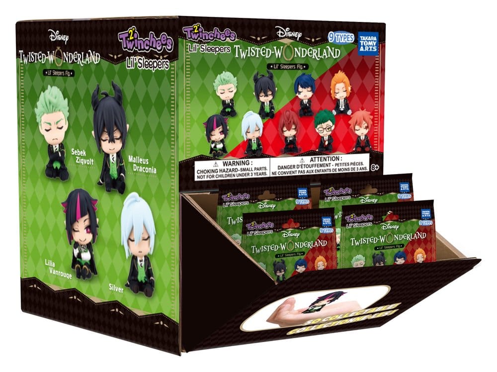 Disney Twisted Wonderland Twinchees Minifiguren Lil' Sleepers 5 cm Blind Pack Display (24)