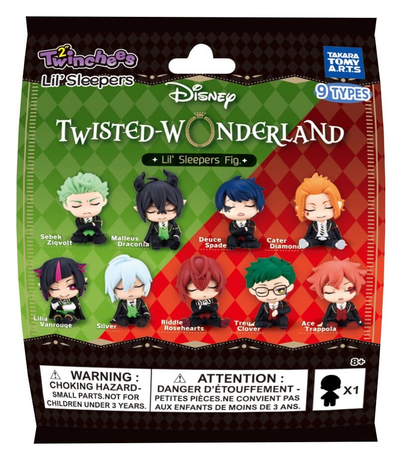 Disney Twisted Wonderland Twinchees Minifiguren Lil' Sleepers 5 cm Blind Pack Display (24)