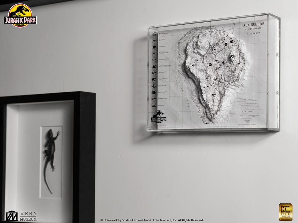 Jurassic Park Topographische Karte Isla Nublar 