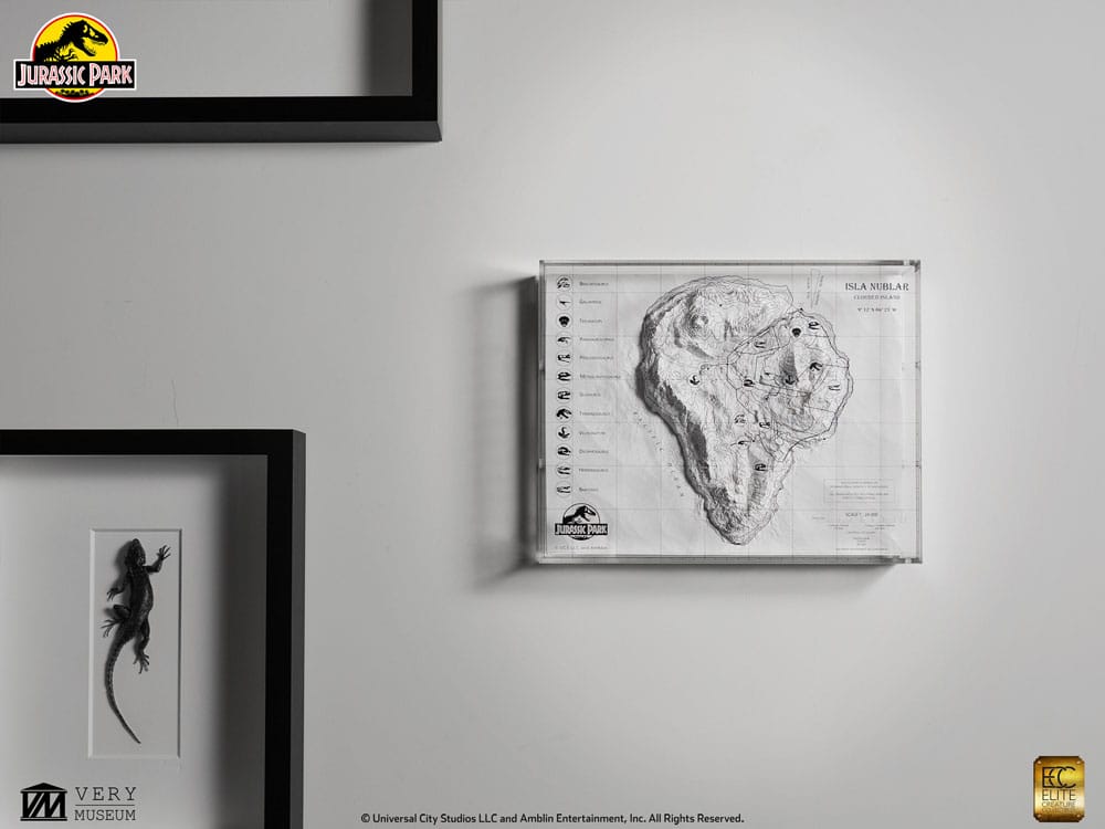 Jurassic Park Topographische Karte Isla Nublar 