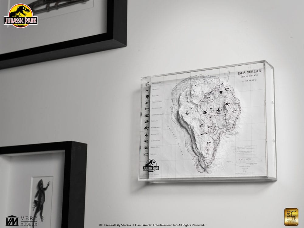 Jurassic Park Topographische Karte Isla Nublar 