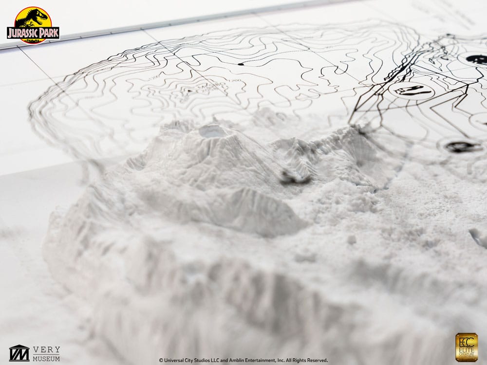 Jurassic Park Topographische Karte Isla Nublar 