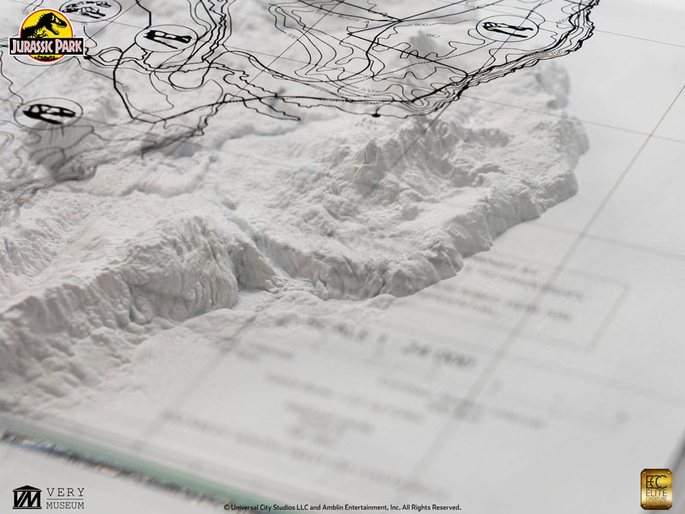 Jurassic Park Topographische Karte Isla Nublar 