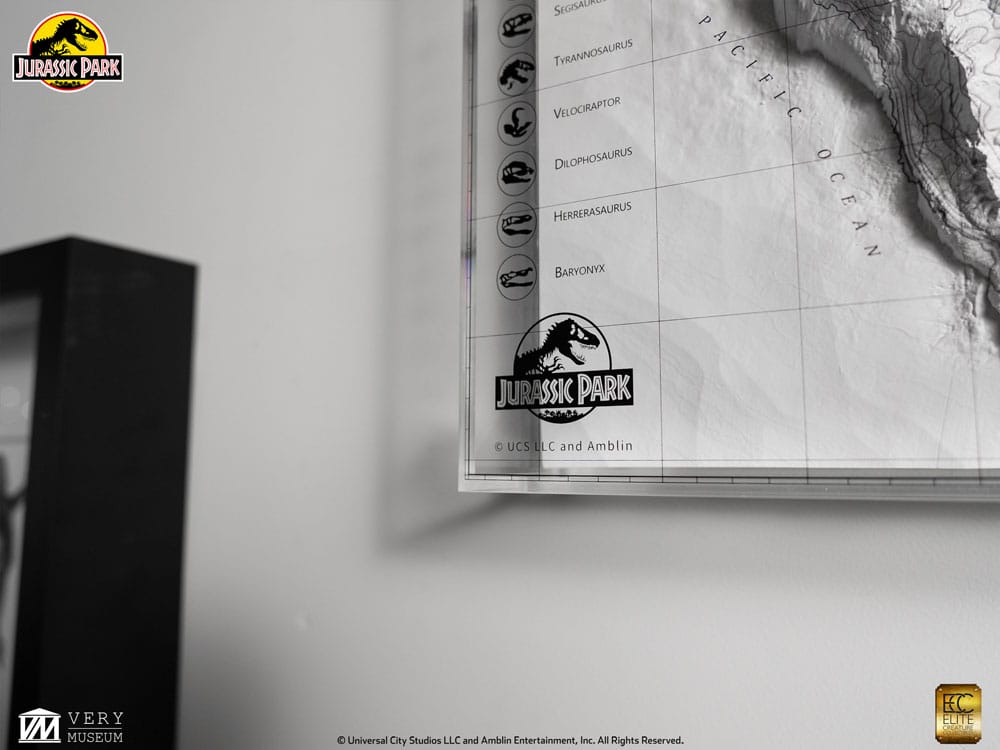Jurassic Park Topographische Karte Isla Nublar 
