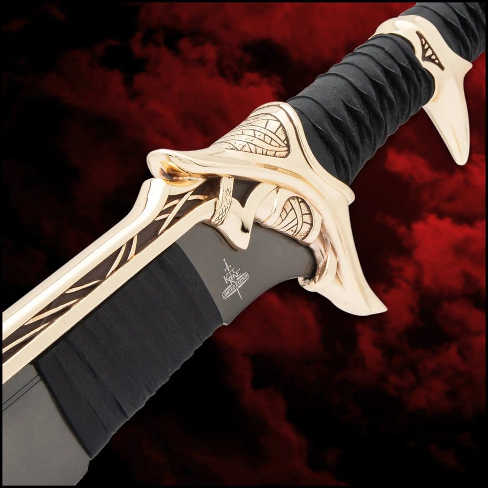 Kit Rae Swords of the Ancients Replik Savathos-Mithrodin Kriegsschwert Gold Version 111 cm