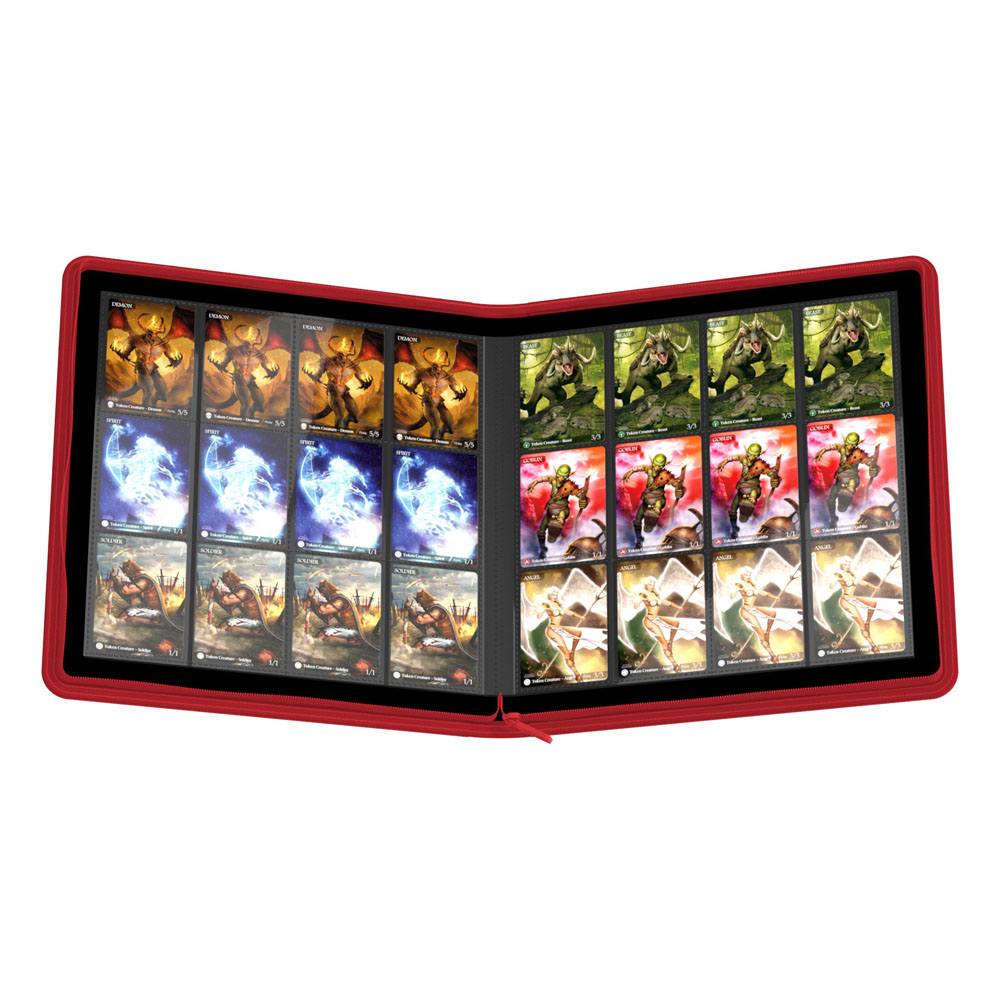 Ultimate Guard Zipfolio 480 - 24-Pocket XenoSkin (Quadrow) - Rot